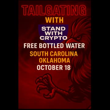 Cover Image for Tailgating with Stand With Crypto - Carolina vs. Oklahoma 10/18