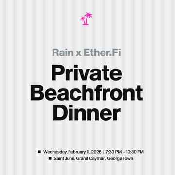 Cover Image for Rain x Ether.Fi: Private Beachfront Dinner