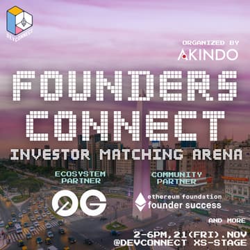 Cover Image for 🇦🇷Devconnect Founders Connect: Investor Matching Arena by AKINDO