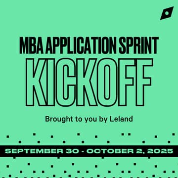 Cover Image for MBA Application Sprint (September 30-October 2) Kickoff