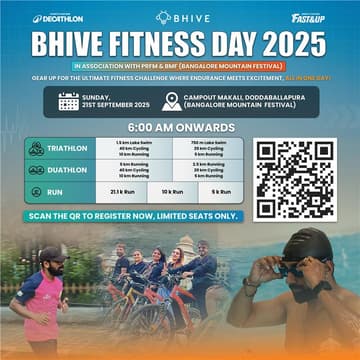Cover Image for Pre-Booking for BHIVE Fitness Day - Run, Duathlon & Triathlon