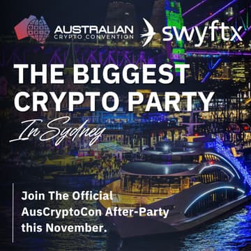 Cover Image for AusCryptoCon Official After Party - Powered by Swyftx