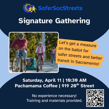 Cover Image for Safer Sac Streets Signature Gathering: Midtown Farmer's Market (Second Shift)