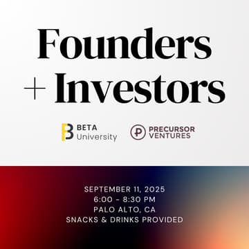 Cover Image for Founders + Investors Social w/ Precursor Ventures