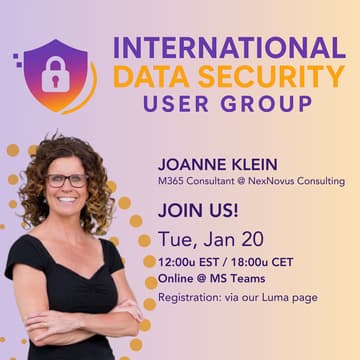 Cover Image for January Session | Intl Data Security User Group