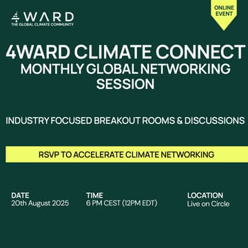 Cover Image for 4WARD Climate Connect: Monthly Global Networking Session (August)