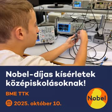 Cover Image for Nobel-díjas kísérletek 2025 - regisztráció a második péntek délutáni alkalomra (október 10.)