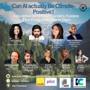 Cover Image for Female founders and funders Breakfast & Can AI actually be climate-positive?