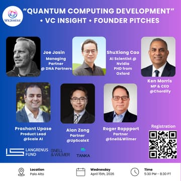 Cover Image for "Quantum Computing Development" + Investor Keynote + Startup Pitches