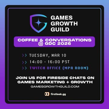 Cover Image for Games Growth Guild @ GDC - Coffee & Conversations