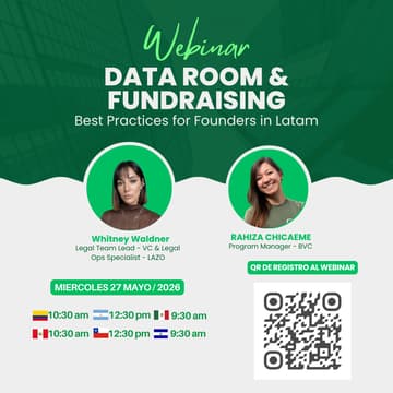 Foto de portada de Webinar I Data Room & Fundraising: Best Practices para Founders in Latam