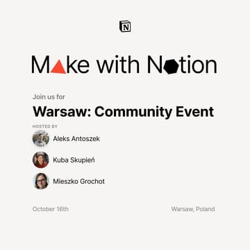 Cover Image for Make with Notion: Warsaw