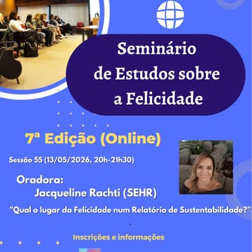 Cover Image for 55º Seminário Online de Estudos sobre a Felicidade
