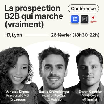 Cover Image for Afterwork l Conférence : la prospection B2B qui marche (vraiment)