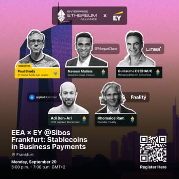 Cover Image for EEA × EY @ Sibos Frankfurt: Stablecoins in Business Payments