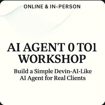 Cover Image for Job‑Ready AI Agent 0→1 Workshop: Building a Real‑Client Data Analysis Agent