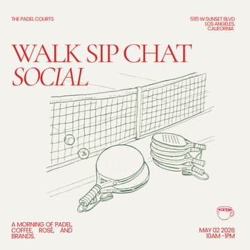 Cover Image for Walk Sip Chat X The Padel Courts