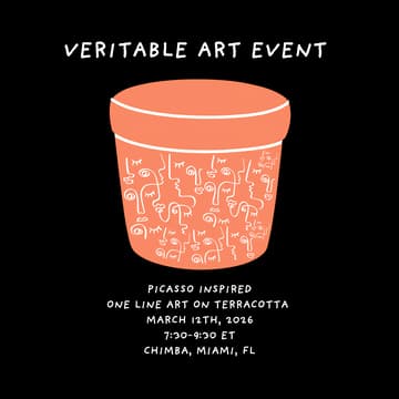 Cover Image for Picasso Inspired One Line Art on Terracotta