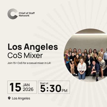 Cover Image for Chief of Staff LA Mixer (Thurs January 15)