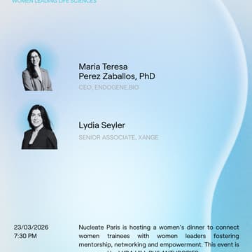 Cover Image for Nucleate Paris —  Women's Dinner 2026