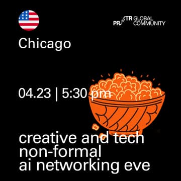 Cover Image for Chicago. Creative and Tech non-formal AI networking eve