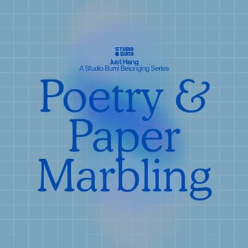 Cover Image for Just Hang: Poetry & Paper Marbling with At The Table