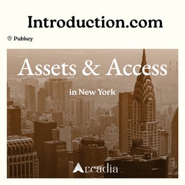 Cover Image for Assets & Access NYC @ Pubkey
