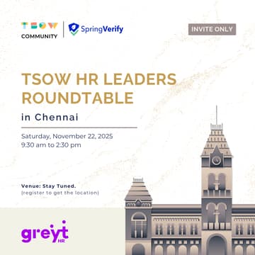 Cover Image for TSOW HR Leaders Roundtable in Chennai