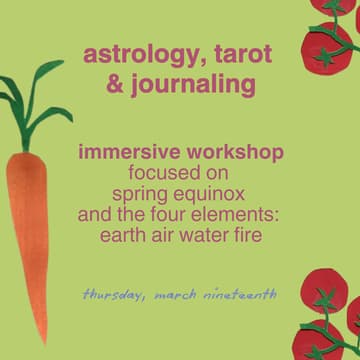 Cover Image for Journaling + Intuitive Astrology Workshop: Exploring the Elements