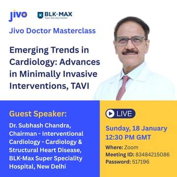 Cover Image for Jivo Masterclass | Interventional Cardiology - Exact Topic To be decided