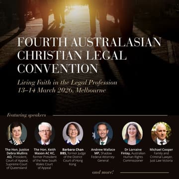 Cover Image for Essay Competition for High School and University Students for the Fourth Australasian Christian Legal Convention