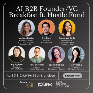 Cover Image for AI B2B Founder/VC Breakfast ft. Hustle Fund