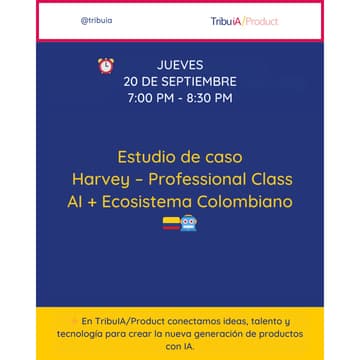 Cover Image for Estudio de caso: Harvey – Professional Class AI + Ecosistema Colombiano