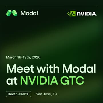 Cover Image for Meet with Modal at NVIDIA GTC