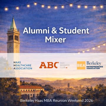 Cover Image for Haas Alumni + Student Mixer | Hosted by HHA, ABC, HEA