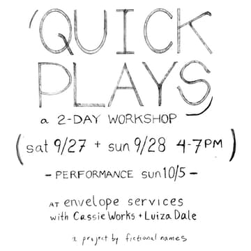 Cover Image for Quick Plays: a 2-day Performance Workshop