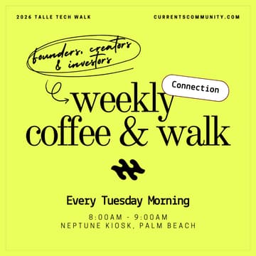 Cover Image for Weekly Coffee & Walk for Founders, Creators & Investors