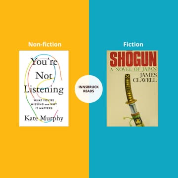 Cover Image for Monthly Monday Book Club: Shōgun & You're Not Listening