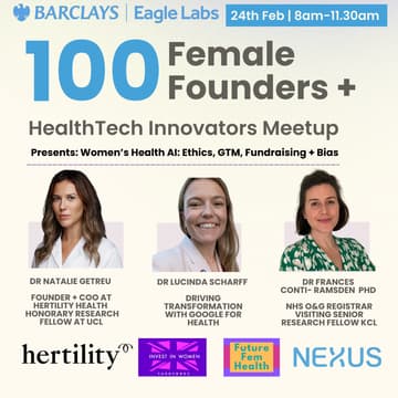 Cover Image for 100 Female Founders : Health Innovators. AI in Women's Health