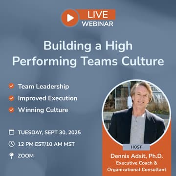 Cover Image for Building a High Performing Teams Culture