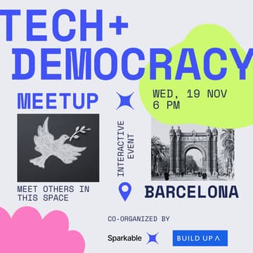 Cover Image for Tech+Democracy Meetup Barcelona