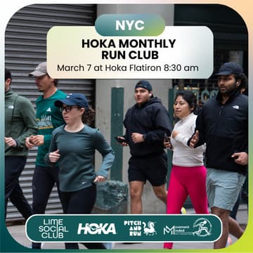 Cover Image for Hoka Monthly Run Club with Lime Social Club & Pitch N' Run