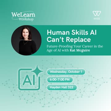 Cover Image for ✨WeLearn Workshop: Future Proofing Your Career with Human Skills in the Age of AI✨