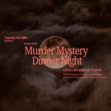 Cover Image for Murder Mystery Dinner Night @ Circles House