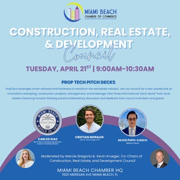 Cover Image for Miami PropTech Breakfast: Miami Beach Chamber Council