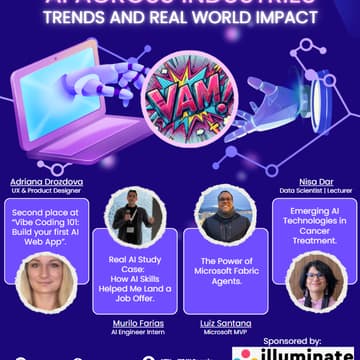 Cover Image for Vancouver AI Meetup (VAM!) - AI Across Industries: Trends and Real World Impact