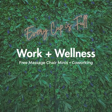 Cover Image for Work + Wellness Wednesday: Free Massage Chair Minis + Coworking Day Pass