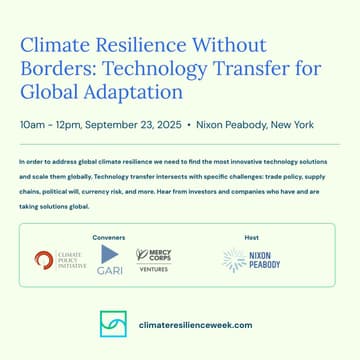 Cover Image for Climate Resilience Without Borders: Technology Transfer for Global Adaptation