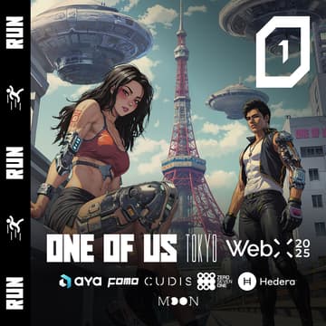 Cover Image for ONE OF US Run & Coffee // Aya, Cudis, Hedera, 071Labs, Moonring & FOMO Magazine