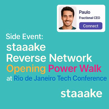 Cover Image for Side Event: staaake Reverse Network Opening Power Walk at Rio De Janeiro AI/Tech Conference